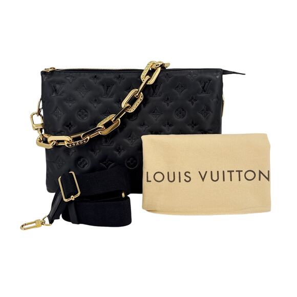 LOUIS VUITTON Lambskin Embossed Monogram Coussin MM - Picture 2 of 16